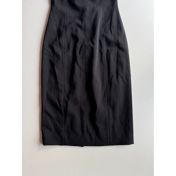 MICHAEL KORS COLLECTION Black Stretch Boucle Crepe Portrait Sheath Dress, Size 4 - Picture 11 of 14